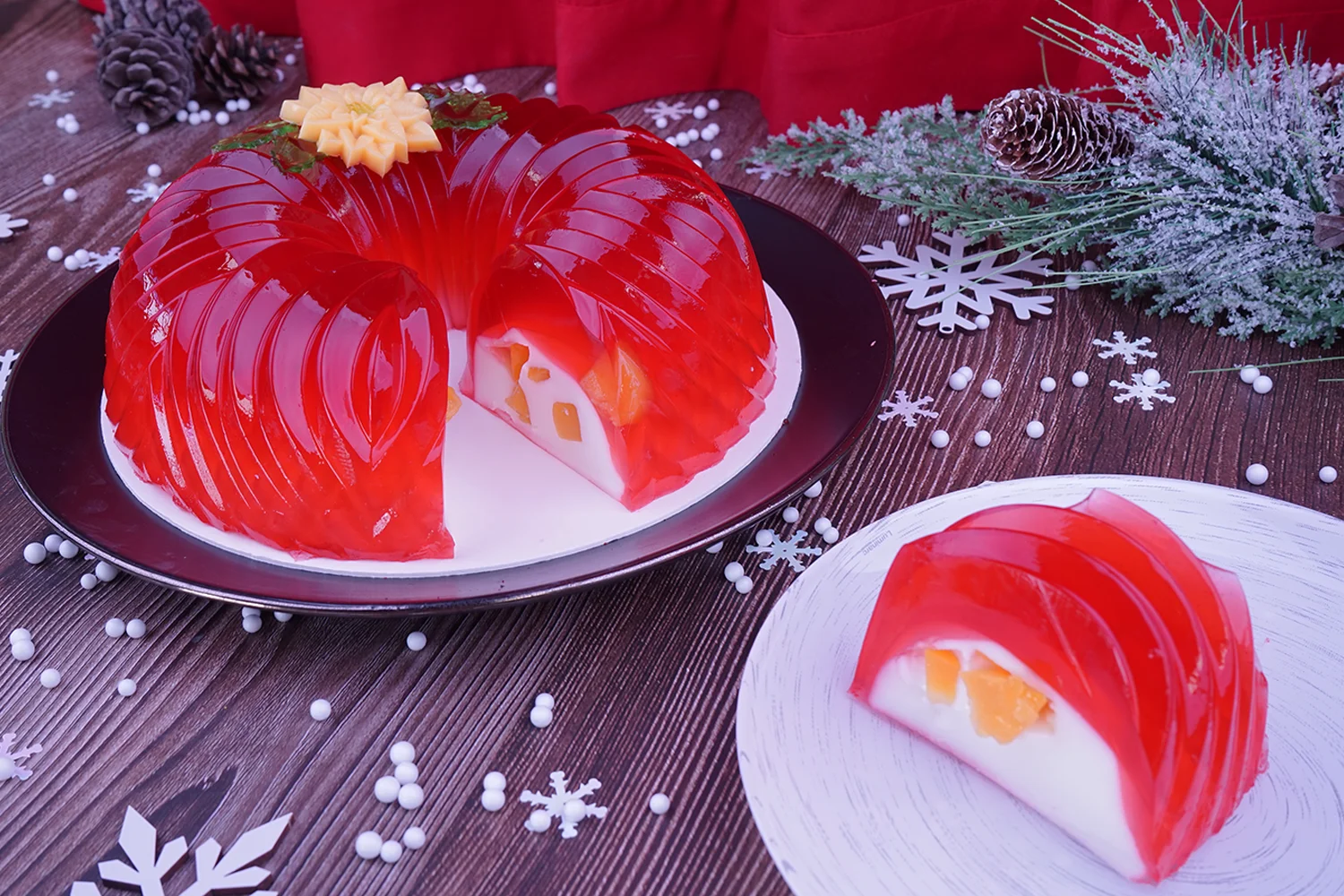 Gelatina de navidad, gelatina nochebuena, postre de navidad, postres faciles, postre navideño, gelatina navideña, nochebuena