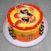 pastel kung fu panda, pastel po, pastel guerrero dragon, pastel de caricaturas