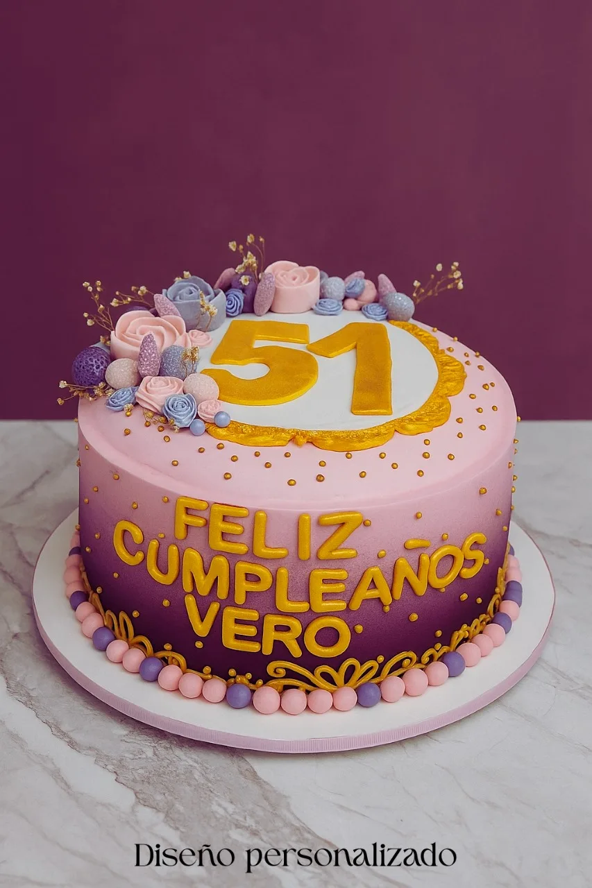 Letras y Flores en Fondant