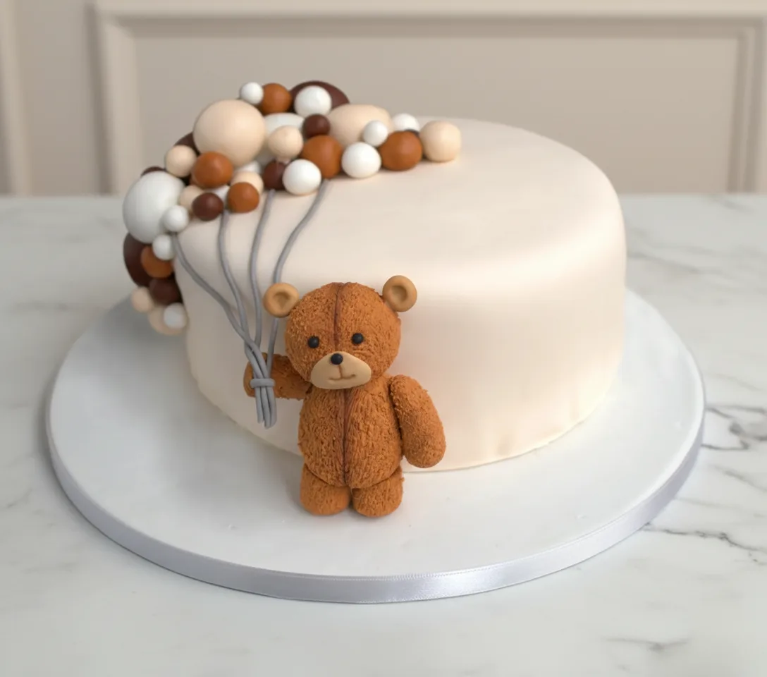 Pastel de bautizo, pastel para bautizo, bautizo, nacimiento, bebe, pastel fondant, pastel bautizo con fondant, pastel con angel, pastel con cruz, pastel con flores, flores para pastel, pastel oso, oso con globos, pastel con osito